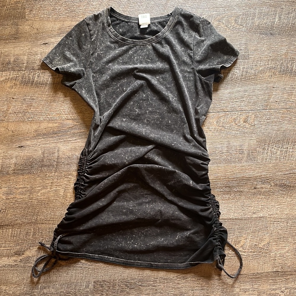 VS PINK Stone-Washed Ruched Minidress